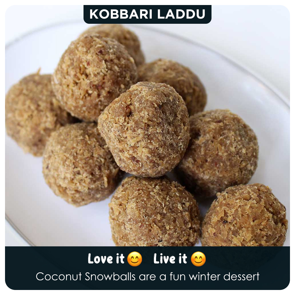 KOBBARI LADDU 5 b 8 N Loveit Liveit Coconut Snowballs are a fun winter dessert 